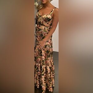 Marciano Elegant Floral Print Two-Piece Set (Top Size 2, Skirt Size 0)